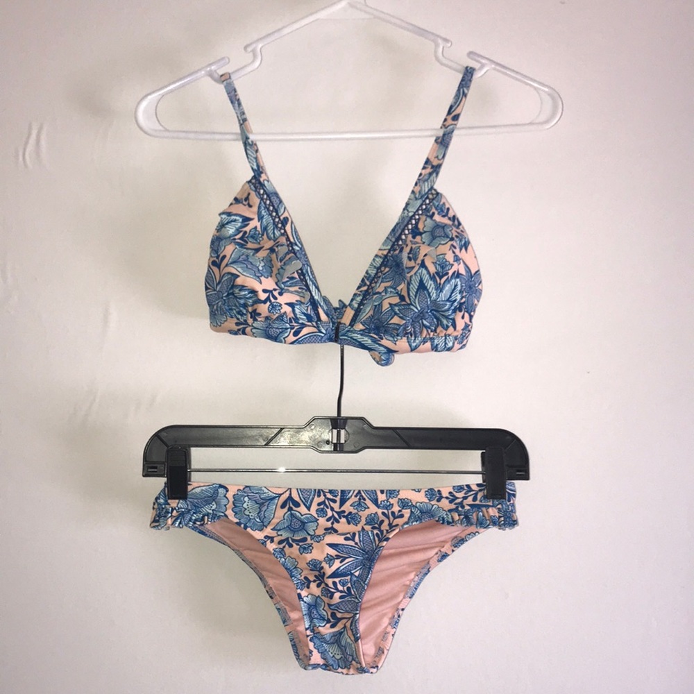 Pink & Blue Floral Bikini
